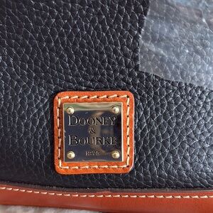 Dooney & Bourke Black and Tan Leather Handbag